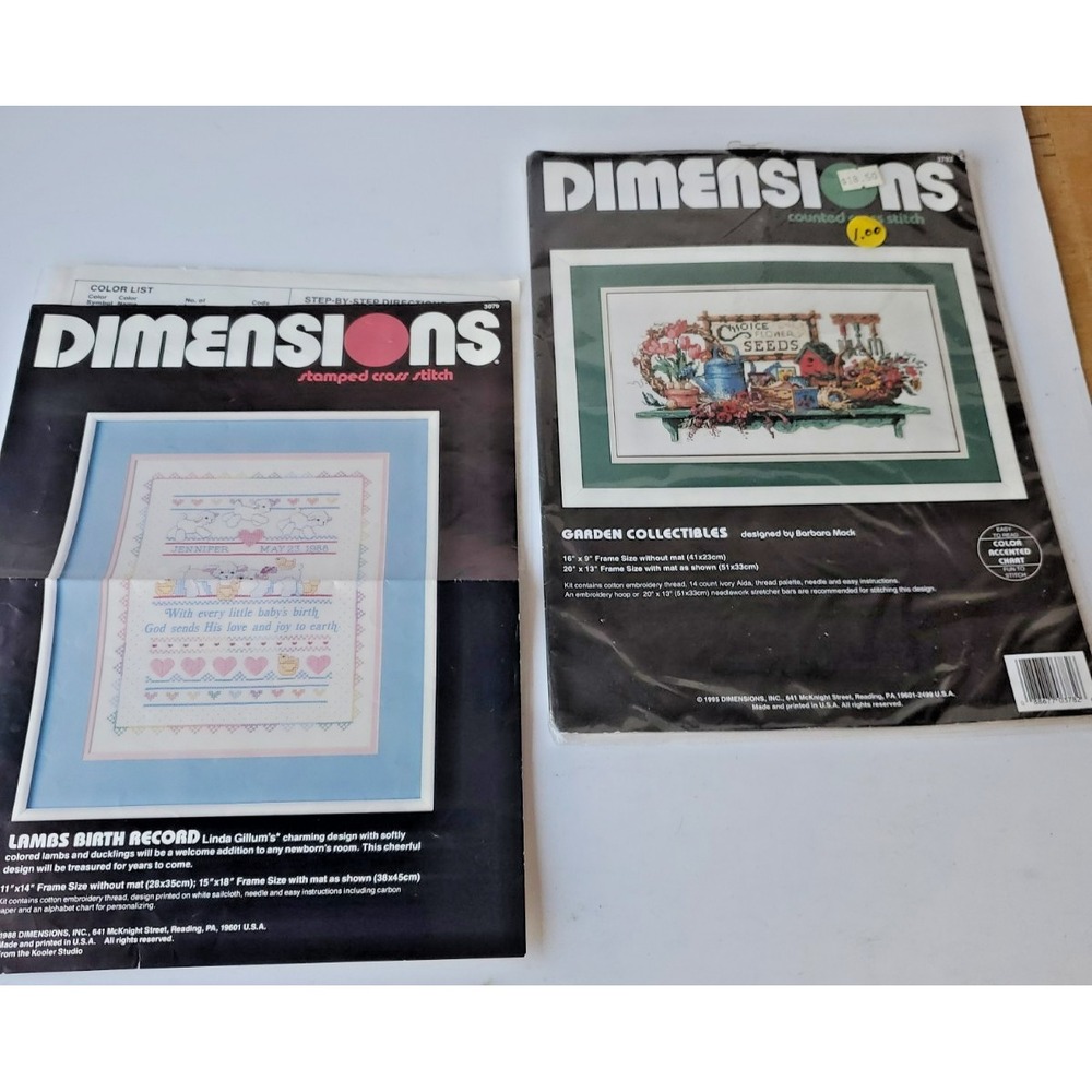 Garden Collectibles Dimensions 3782 #3079 Counted Cross Stitch Kit  Vintage OOP